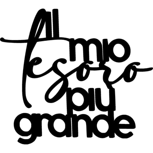 Frase canzone in legno da appendere Al mio tesoro più grande - Decorazioni Casa